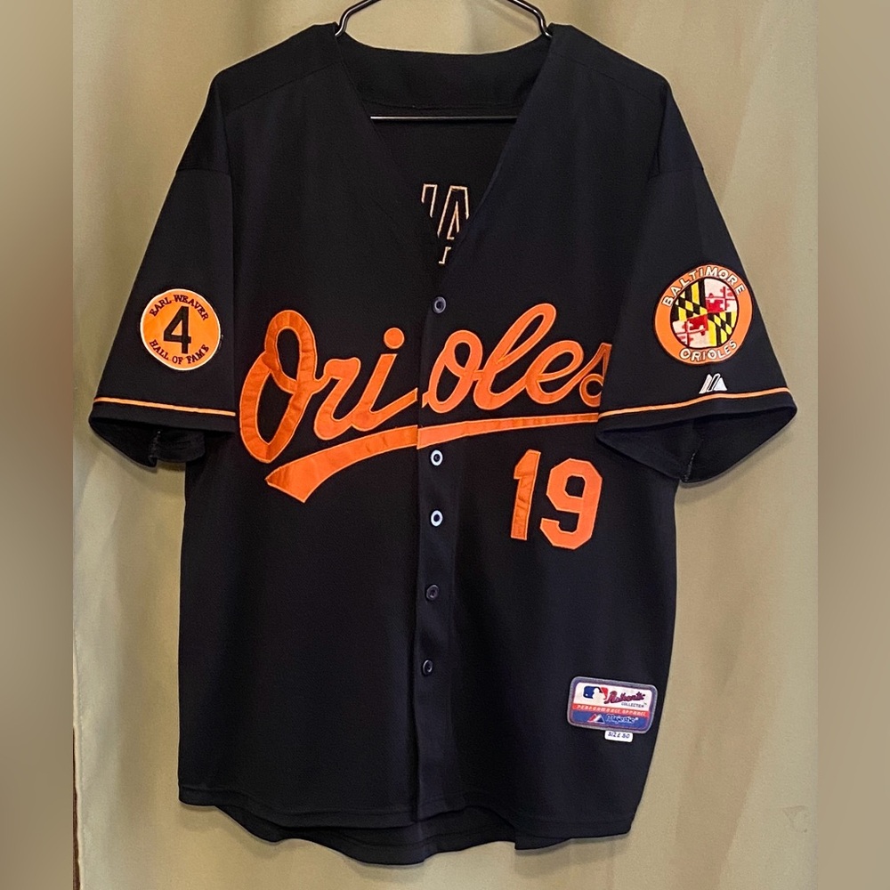 Baltimore Orioles Chris Davis 19 Earl Weaver Memorial Patch Majestic Jersey 50